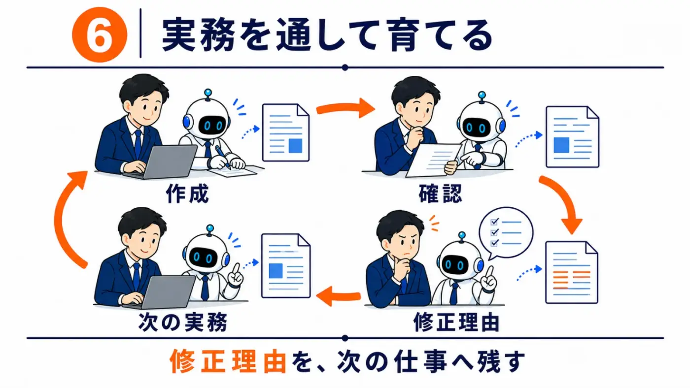 修正理由を、次の仕事へ残す